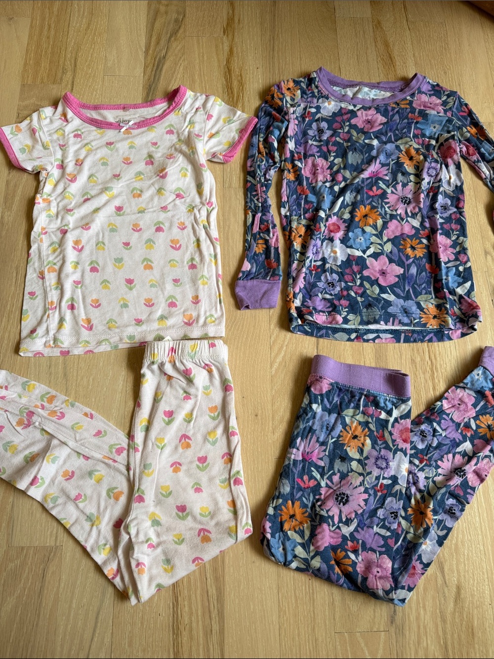Bamboo floral two piece pajama set